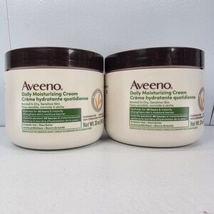 2 Pk Aveeno Daily Moisturizing Cream 20oz Sensitive Skin Hydrates Fragrance Free